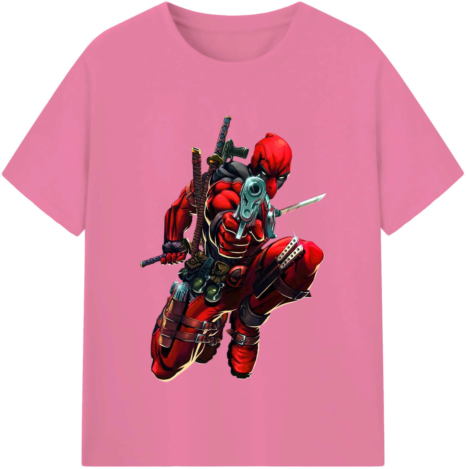 （画像用） Deadpool デッドプール 綿100％半袖Tシャツ（フロントプリント）